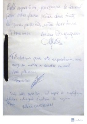 Extrait du livre d'or