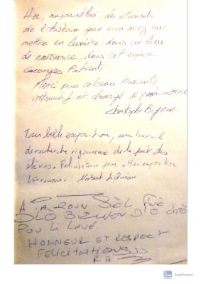 Extrait du livre d'or
