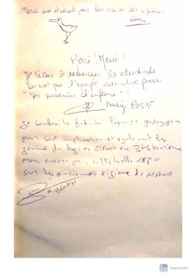 Extrait du livre d'or